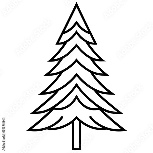 Pine Tree Outline Design