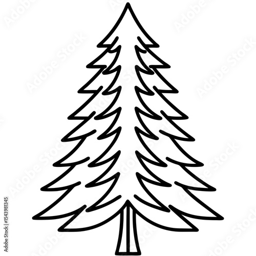 Pine Tree Outline Design