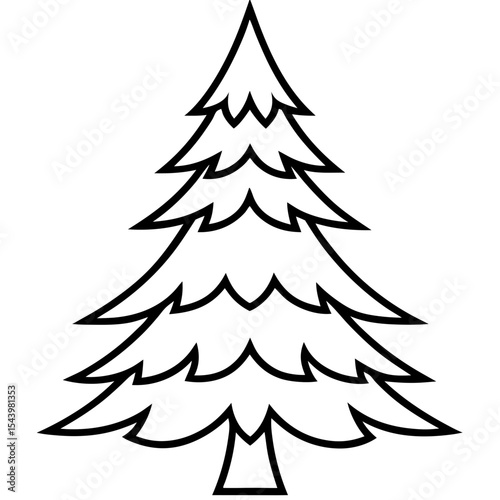 Pine Tree Outline Design