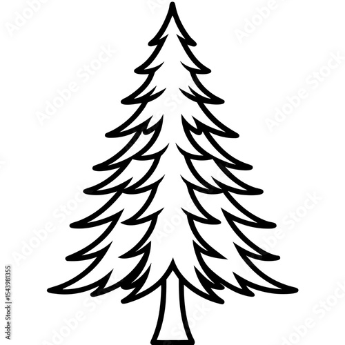 Pine Tree Outline Design