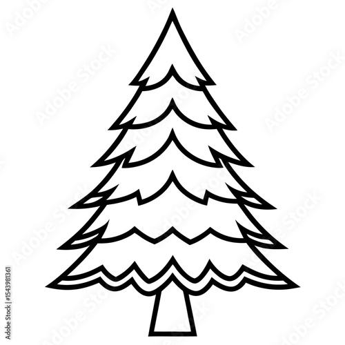 Pine Tree Outline Design