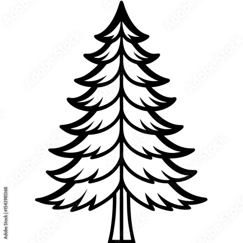 Pine Tree Outline Design