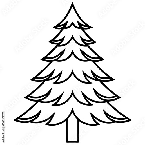 Pine Tree Outline Design