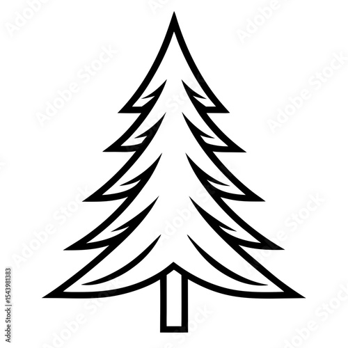 Pine Tree Outline Design