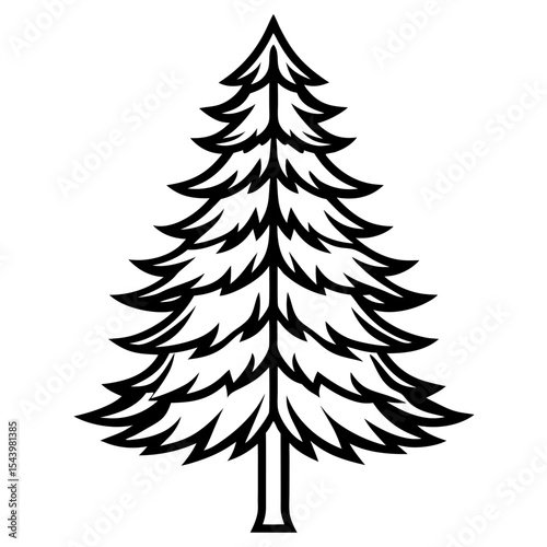 Pine Tree Outline Design