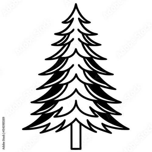 Pine Tree Outline Design