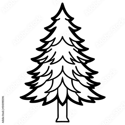 Pine Tree Outline Design