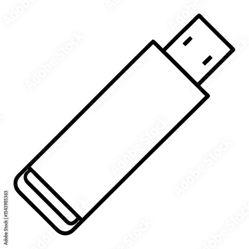 usb flash drive isolated