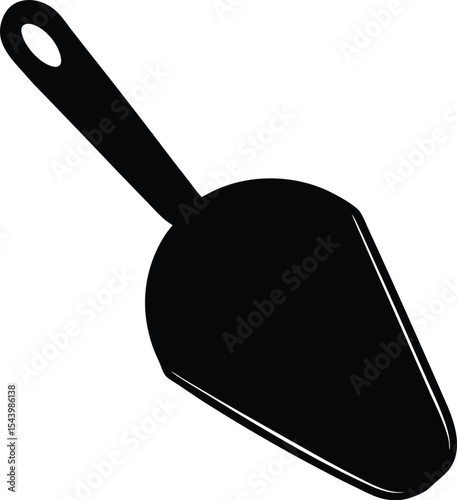 Ice cream scoop silhouette vector illustration