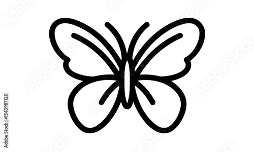 Butterfly logo vector illustration, icon template for beauty, spa, nature branding, minimal insect mark, elegant abstract symbol, silhouette emblem, transparent background.