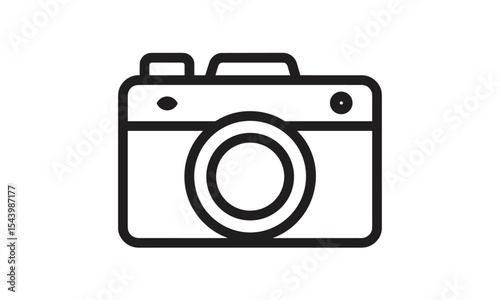 Camera icon, photo symbol, isolated app icon, website icon, camera lens, photography gear, photo equipment, camera viewfinder, vector illustration, PNG.