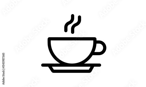 Coffee cup icon, coffee mug symbol, hot beverage illustration, cafe drink, coffee time, vector illustration, cutout, espresso, cappuccino, latte art, cozy drink, caffeine boost, morning routine