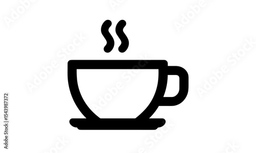 Coffee cup symbol, coffee mug, cafe drink icon, hot coffee, beverage cup, coffee shop, vector illustration, cutout coffee cup, aromatic drink, steam cup, espresso cup, cozy morning, cafe culture.