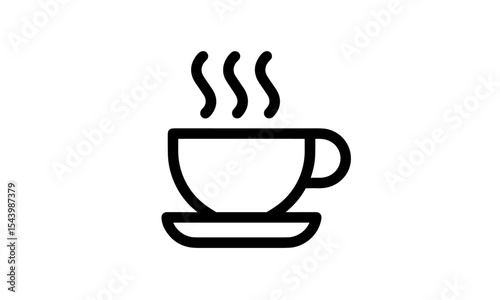 Coffee cup icon, hot beverage symbol, coffee mug illustration, vector illustration, cafe drink, cutout coffee cup, espresso, latte, cappuccino, morning coffee, caffeine boost, cozy drink