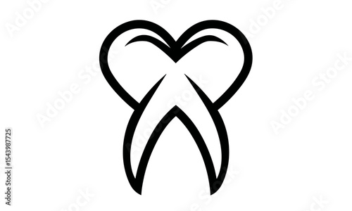 Dentist logo vector illustration, tooth shape symbol, dental clinic branding, modern dental care identity, medical oral health, white background, isolated, smile design, png.