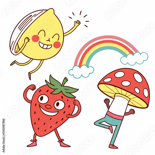 funny cartoon mushroom