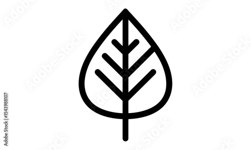 Nature leaf vector illustration, eco tree logo template, sustainable green icon, plant badge, forest symbol, organic design, isolated on white, environment, cutout, clean energy.