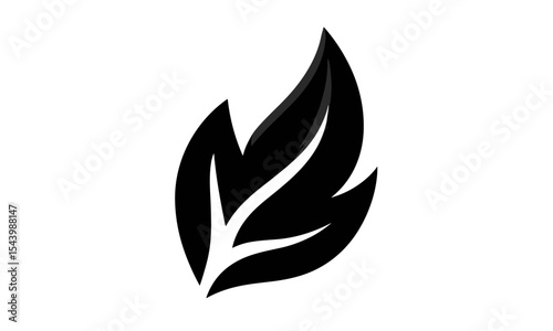 Leaf tree icon, eco-friendly nature logo, green plant emblem, forest silhouette, vector illustration, environmental badge, isolated template, png, ecology, organic lifestyle concept.