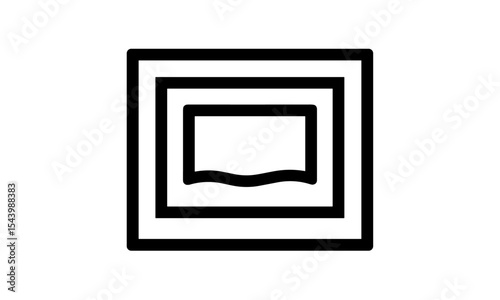 picture symbol, gallery icon, vector illustration, media interface icon, web photo library, user interface element, cutout, flat style gallery icon, image sign for apps.