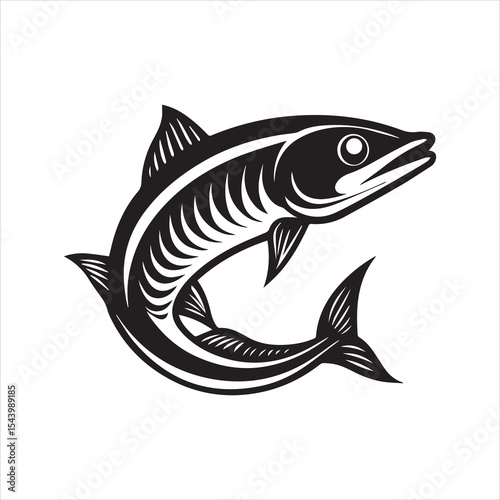 barracuda silhouette vector illustration
