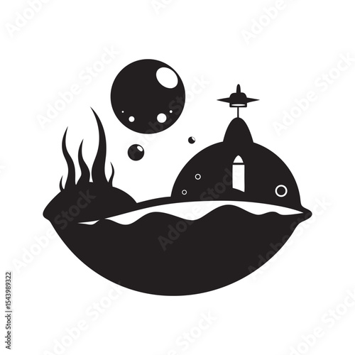 Europa Vent Explorer Silhouette Vector
