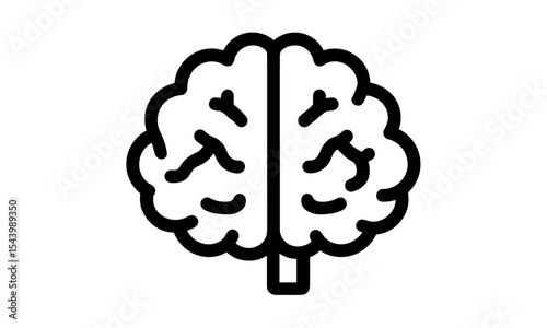 Human brain icon, innovation, thinking symbol, idea, intelligence, mind, neuroscience, creativity, concept, memory, vector illustration, imagination, png, cognition, mental process.