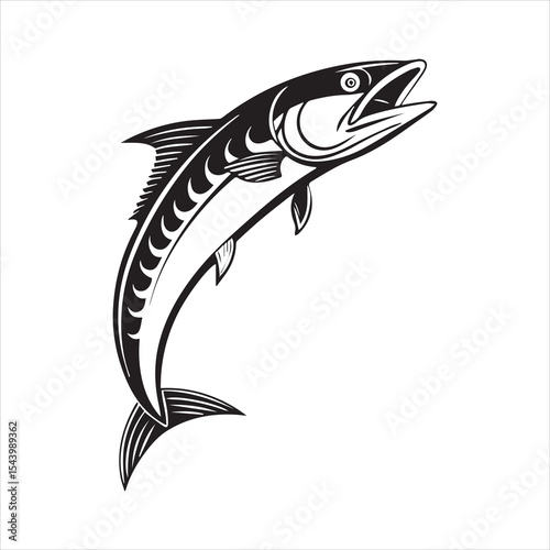 barracuda silhouette vector illustration