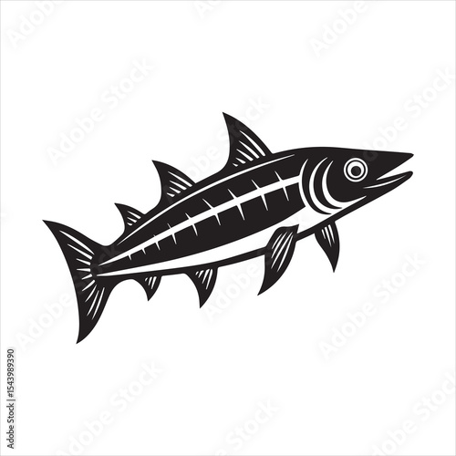 barracuda silhouette vector illustration