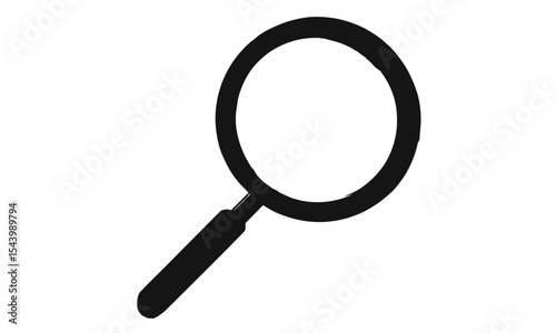 Magnifying glass icon, loupe symbol, search tool sign, isolated on transparent background, magnifier clipart, find symbol, zoom icon, vector illustration, UI symbol, browser icon.