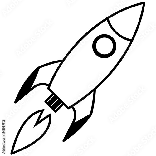 space rocket vector illustration