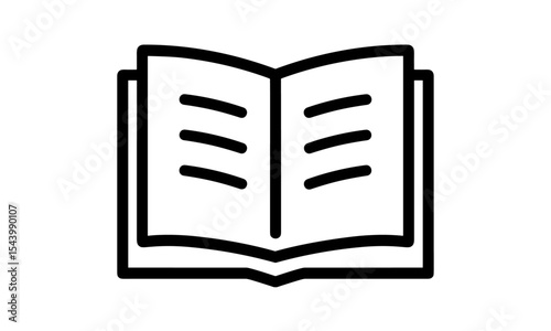 Book icon, vector illustration, learning concept symbol, school and education icon, reading flat design, knowledge element, transparent background, isolated book graphic, PNG format.