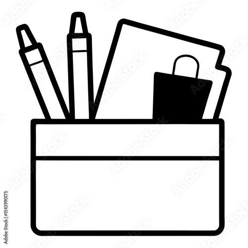 pencil and paper clip art