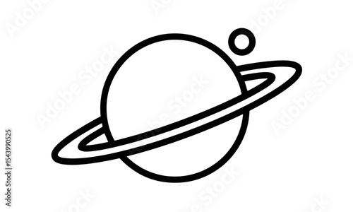 Planet Saturn vector illustration, celestial astronomy icon, isolated transparent background, solar system graphic, orbit, outer space element, galaxy concept, cosmic body, space art.