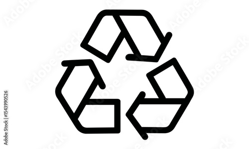 Eco recycle icon, green loop symbol, vector illustration, circular economy sign, zero waste initiative, ecology, reusable design, nature preservation, sustainability, transparent background.