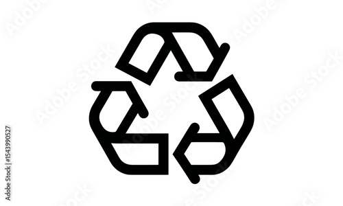 Recycling icon, eco friendly sign, reduce reuse recycle, sustainability concept, waste management, green symbol, vector illustration, cutout, earth care, clean environment.