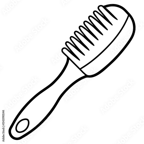 hair brush isolated on white