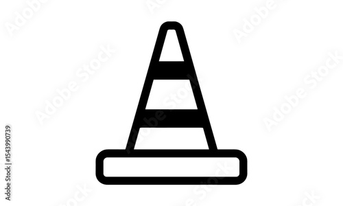 Roadblock icon, barrier warning symbol, traffic cone vector, construction safety element, highway obstruction sign, caution zone, vector illustration, stop sign, cutout.