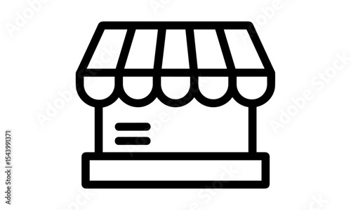 Store icon vector illustration, store cutout, commercial building symbol, shop symbol flat style, market shop icon isolated, retail facade icon, mall icon, small business storefront PNG.