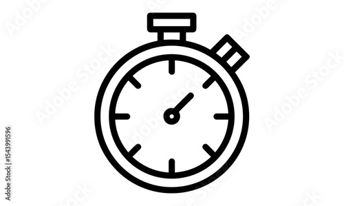 Stopwatch icon, timer symbol, clock countdown, counter icon, vector illustration, fast time indicator, minimalist UI element, time management, schedule icon, isolated, png.