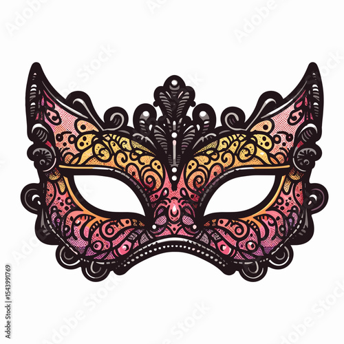 Intricate lace masquerade mask