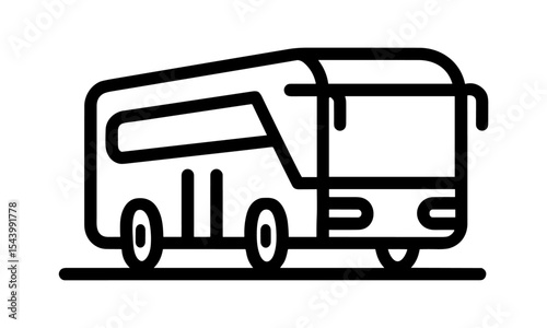 Vector illustration of travel bus logo icon, passenger transport design, tour bus symbol, city transit badge, modern transport branding, trip vehicle concept for marketing.