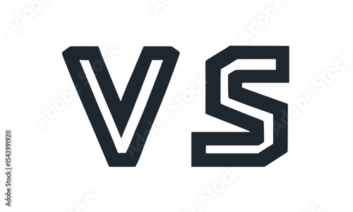 Versus logo, VS letters, competition, match, battle, fight, game sign, vs emblem, versus icon, sports confrontation, challenge vector illustration, esports design concept.