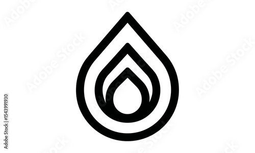 Blue water drops collection, different shape water drop icon, oil drop set, isolated on white, clean liquid shape, hygiene concept, droplet pack, vector illustration, cutout.