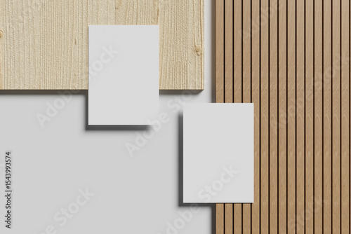Blank A4 flyer brochure for mockup - 3D Illustration