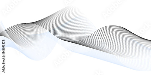 Digital frequency equalizer. digital Stylized line art background. wavy stripes on white background isolated. Creative line art. curve blend lines. Vector illustration. dynamic waves, Modern, Tech, 3D
