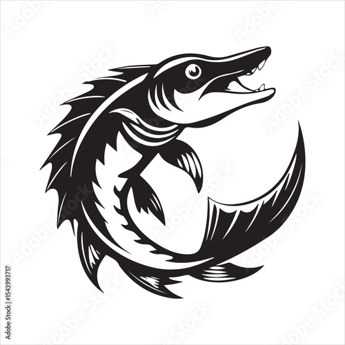 barracuda silhouette vector illustration