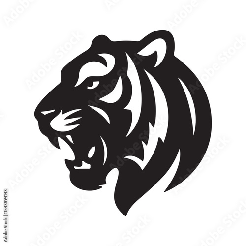 Majestic Tiger Head Illustration A Powerful Vector Graphic Design