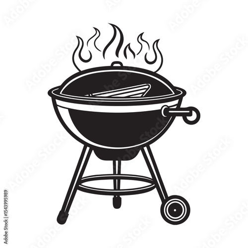 BBQ smoker vector art Illustration file