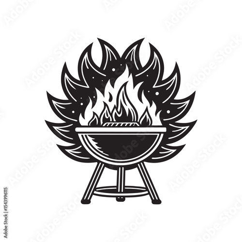 BBQ smoker vector art Illustration file