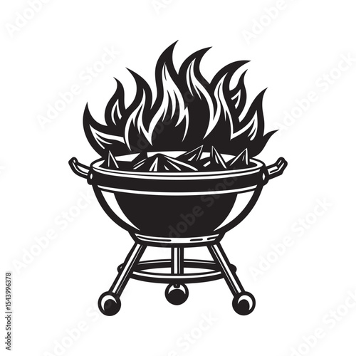 BBQ smoker vector art Illustration file